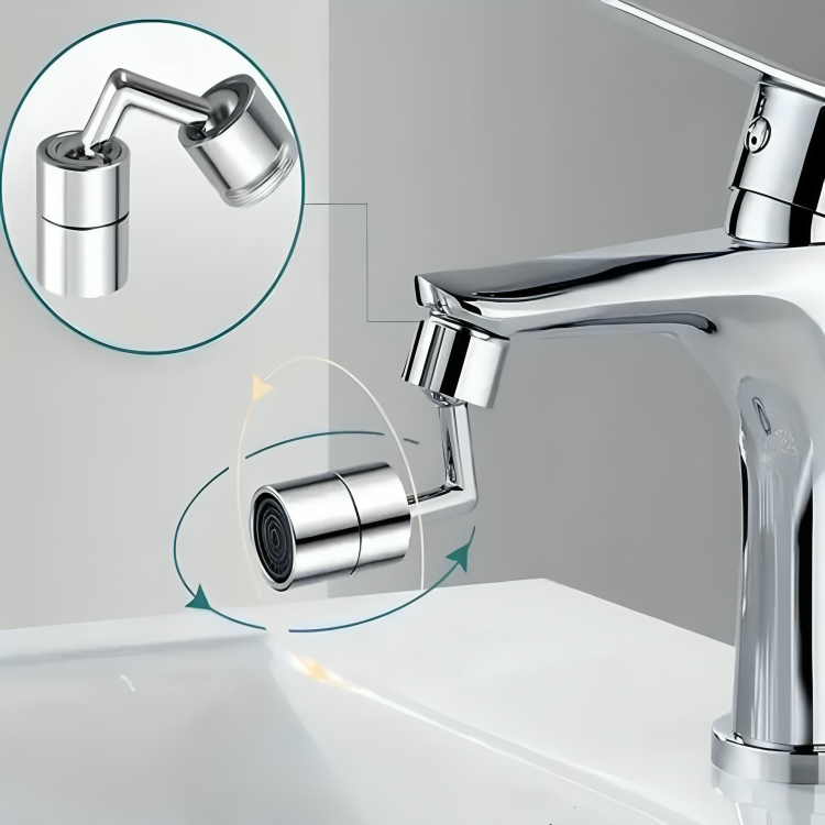 Extension robinet rotatif 720 degrés - Adaptateur anti-éclaboussures