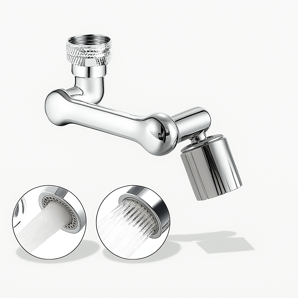 Extension robinet 1080° rotatif – Double jet adaptateur