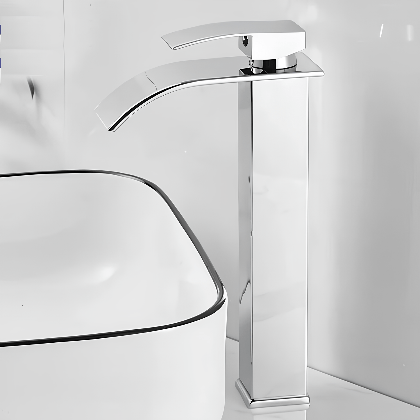Robinet cascade salle de bain noir – Inox 30 cm design moderne