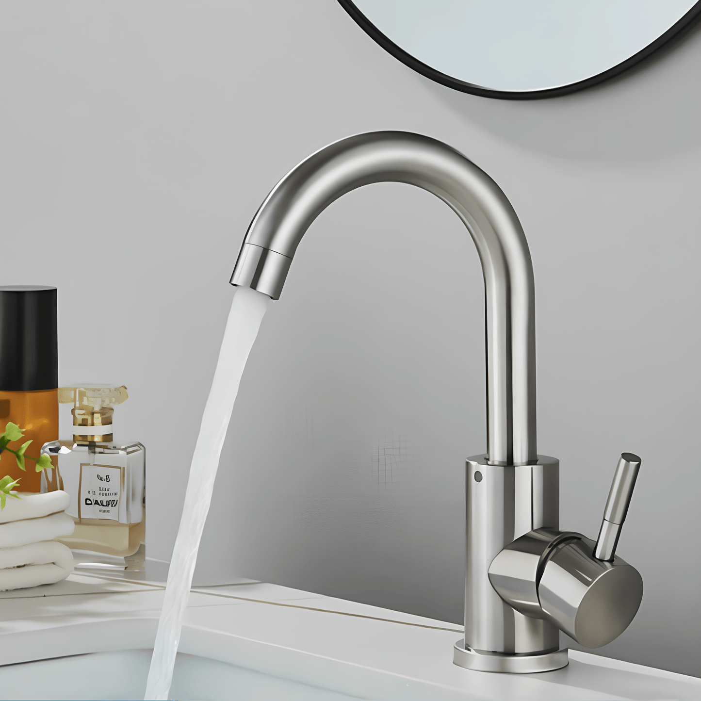 Robinet lavabo noir – Mitigeur salle de bain inox noir mat
