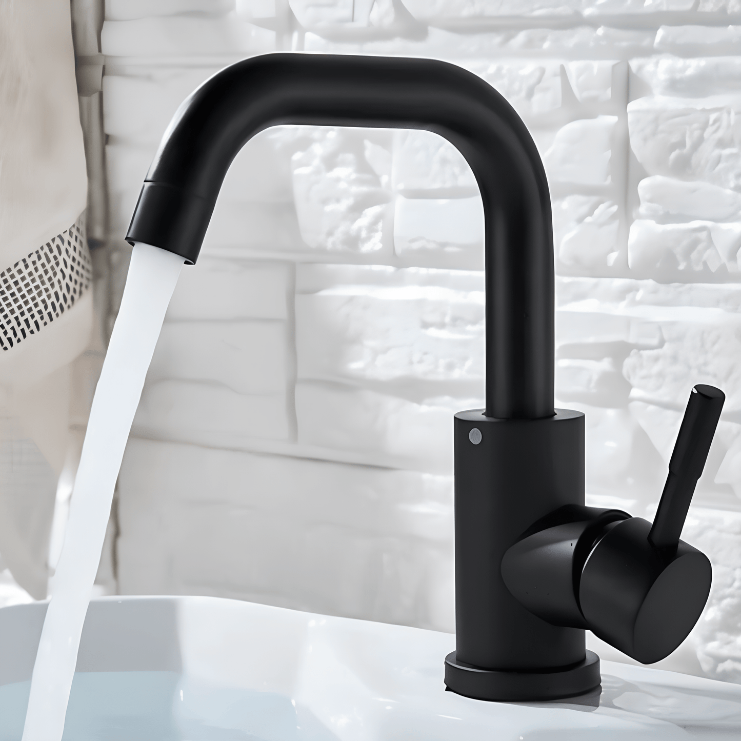 Robinet lavabo noir – Mitigeur salle de bain inox noir mat