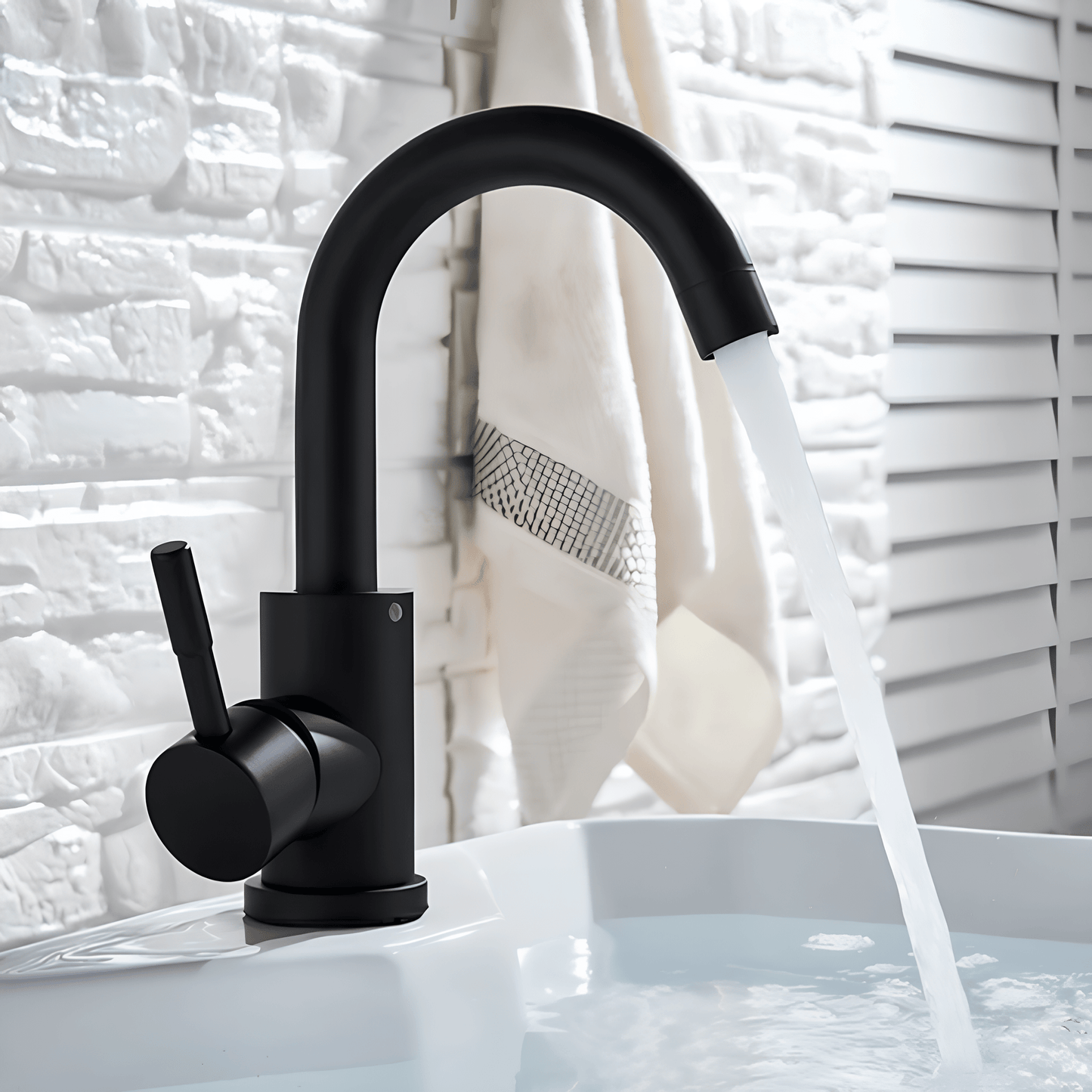 Robinet lavabo noir – Mitigeur salle de bain inox noir mat