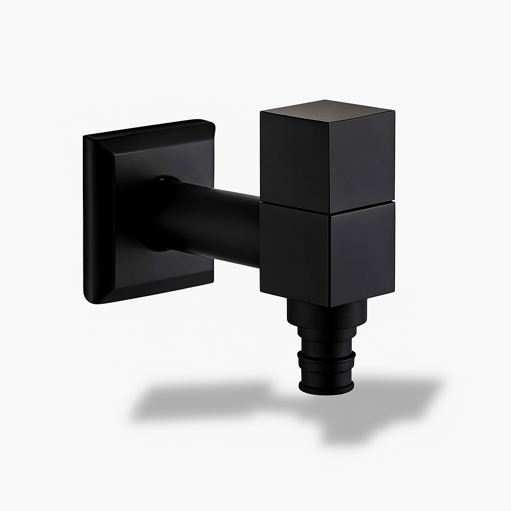 Robinet mural en laiton noir – Robinet extérieur G1/2" design