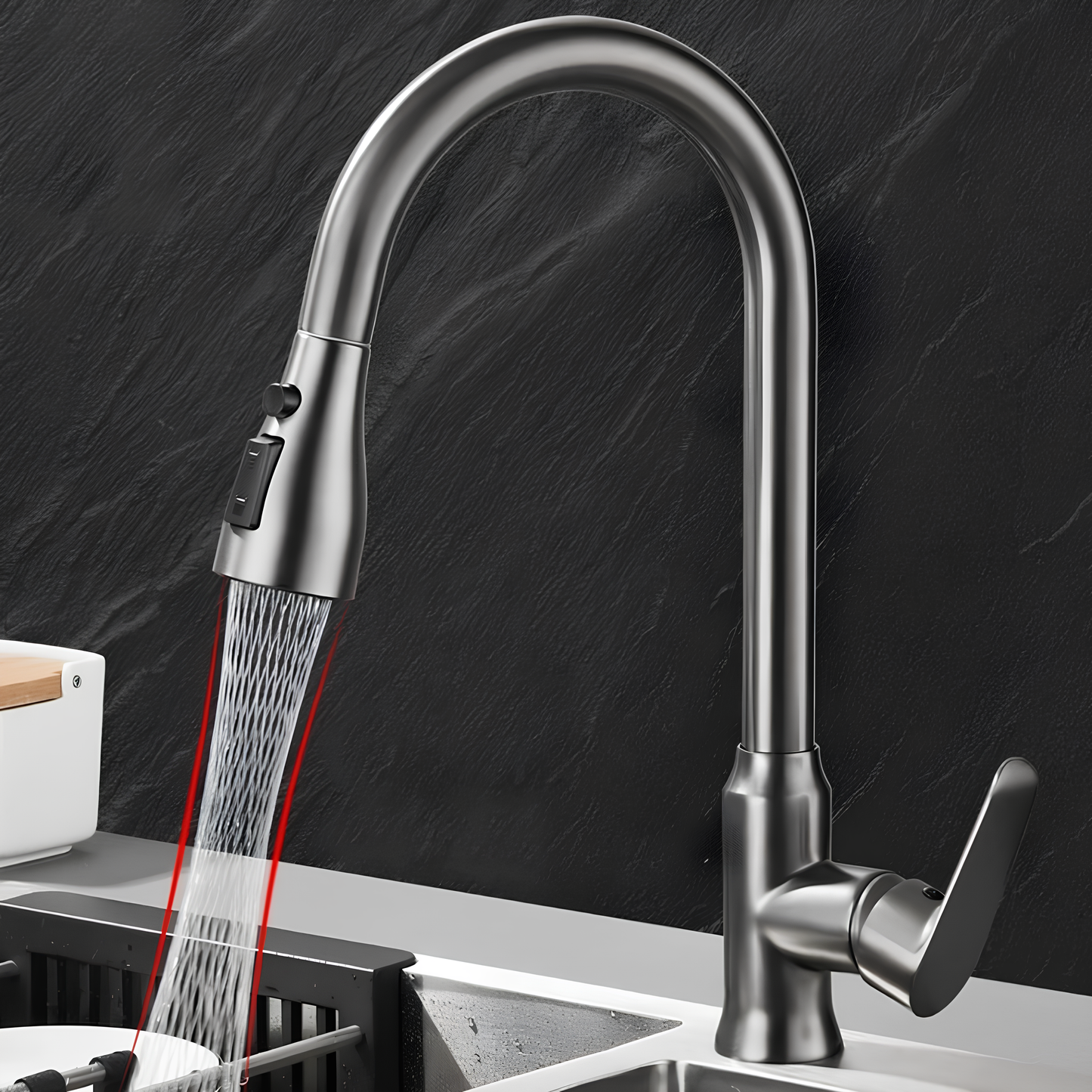 Robinet de cuisine extractible – Design épuré et performant