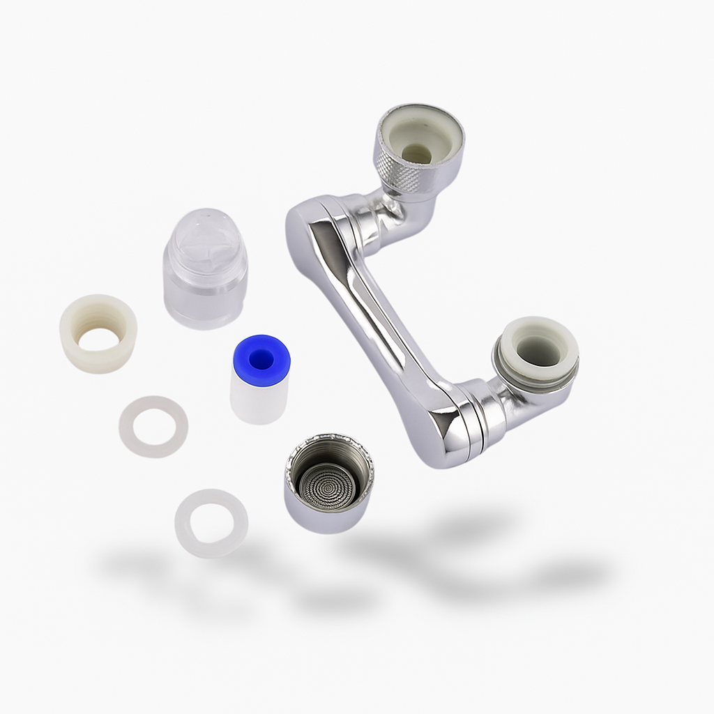 Filtre de robinet rotatif 1080° avec bras mécanique - Extension universelle en ABS
