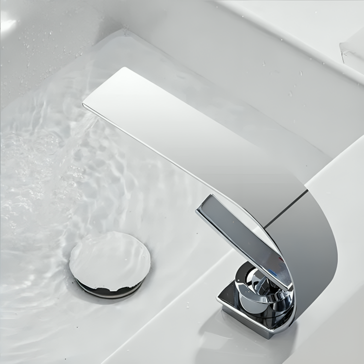 Robinet cascade de salle de bain doré – Design moderne et élégant