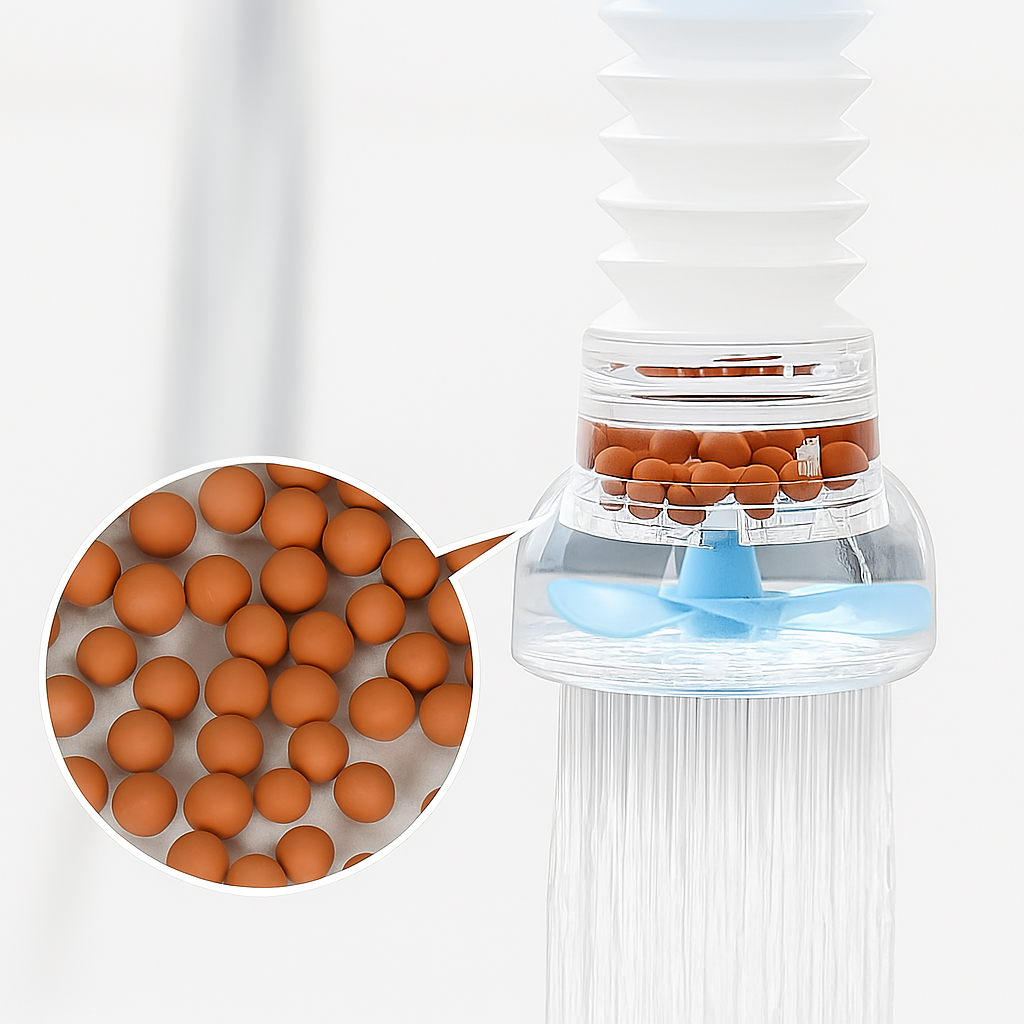 Filtre eau du robinet  – extension anti-éclaboussures