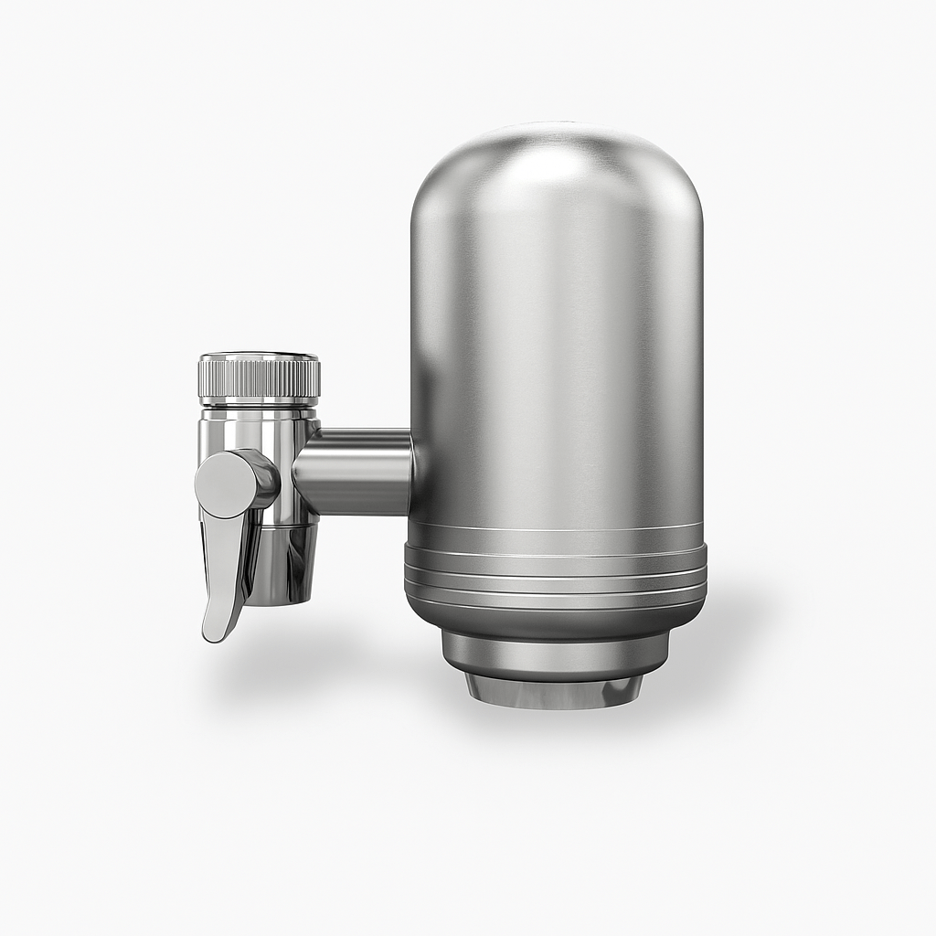 Filtre robinet eau potable acier inoxydable | Charbon actif 5 couches