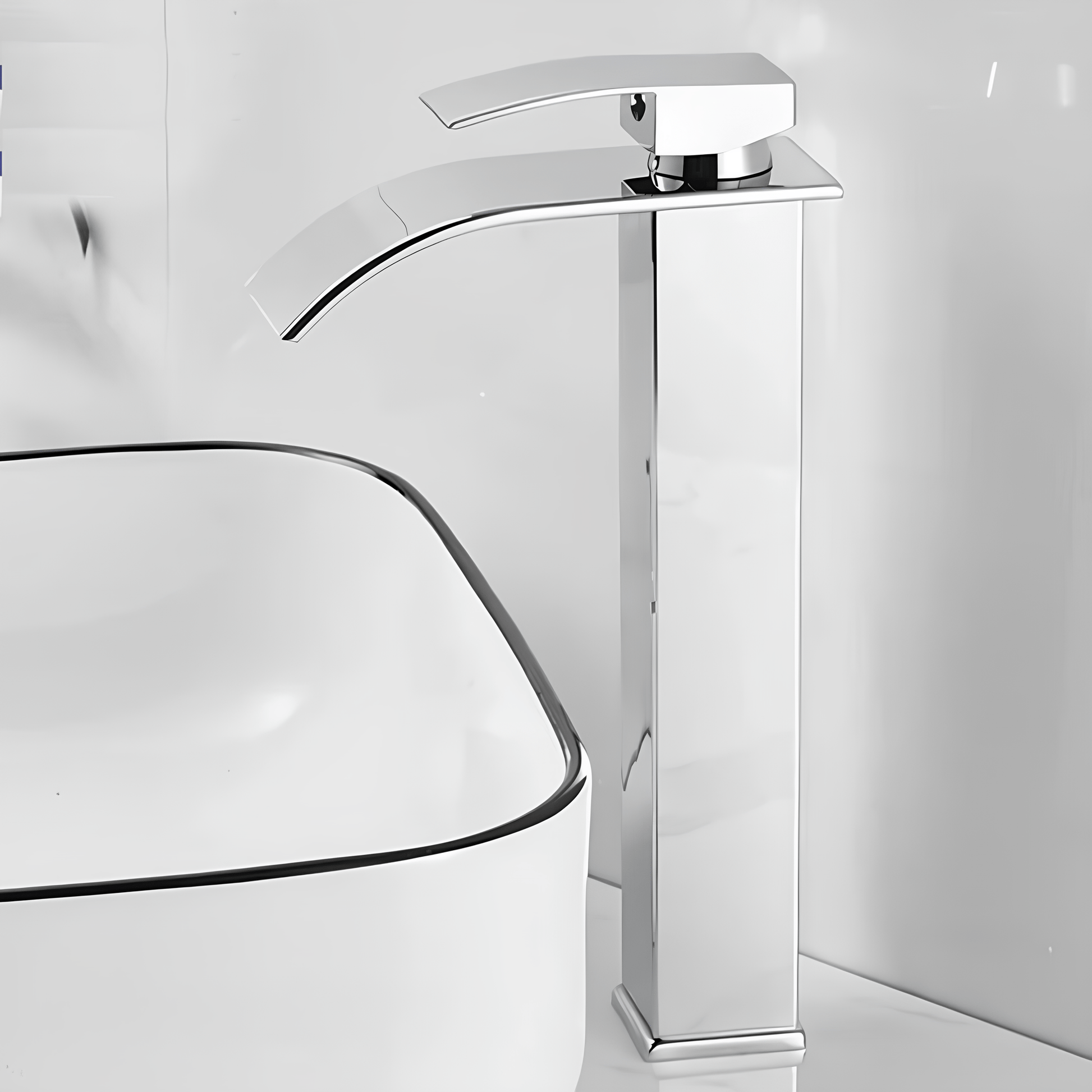 Robinet cascade salle de bain noir – Inox 30 cm design moderne