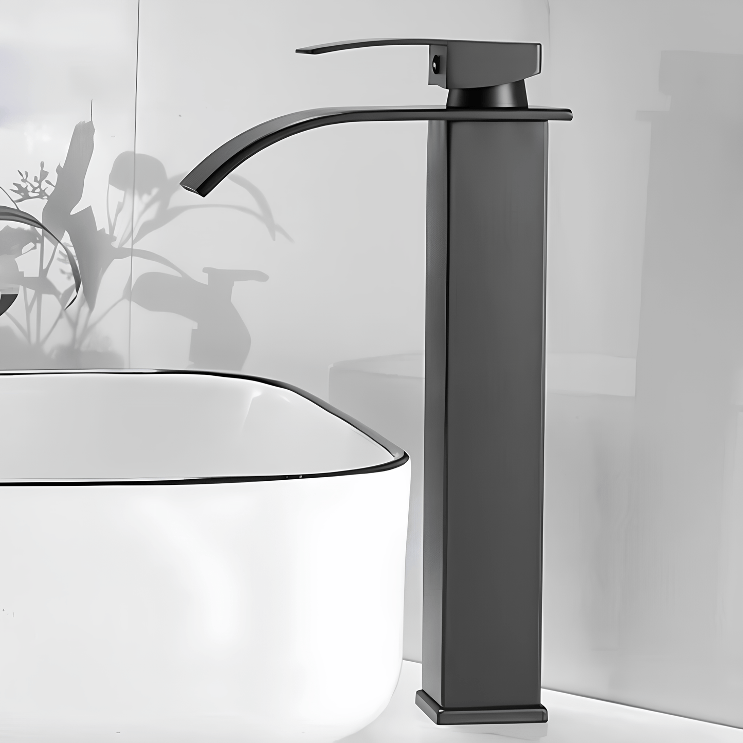 Robinet cascade salle de bain noir – Inox 30 cm design moderne