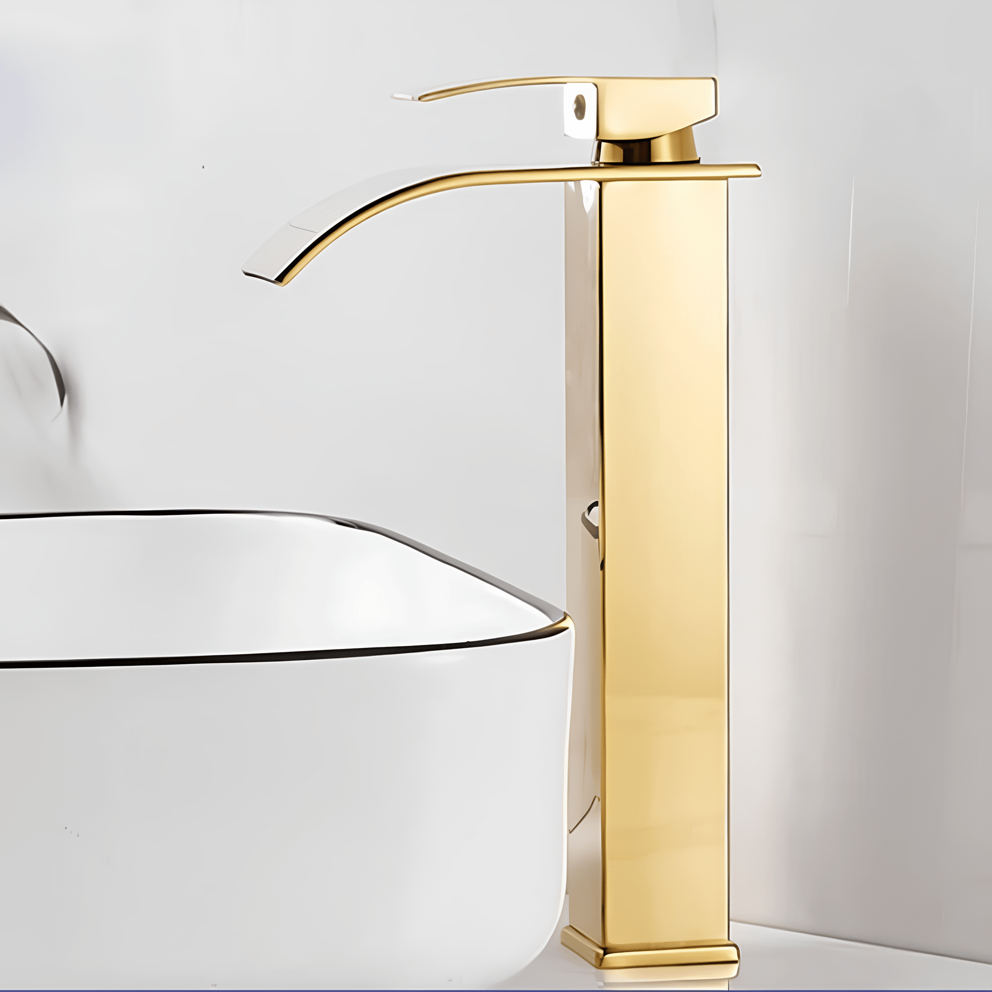 Robinet cascade salle de bain noir – Inox 30 cm design moderne