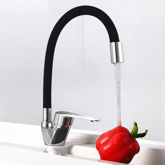 Robinet cuisine bec silicone orientable – mitigeur eau chaude et froide