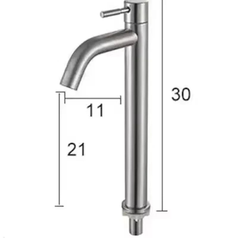 Robinet cuisine noir haut – Inox mat, eau froide