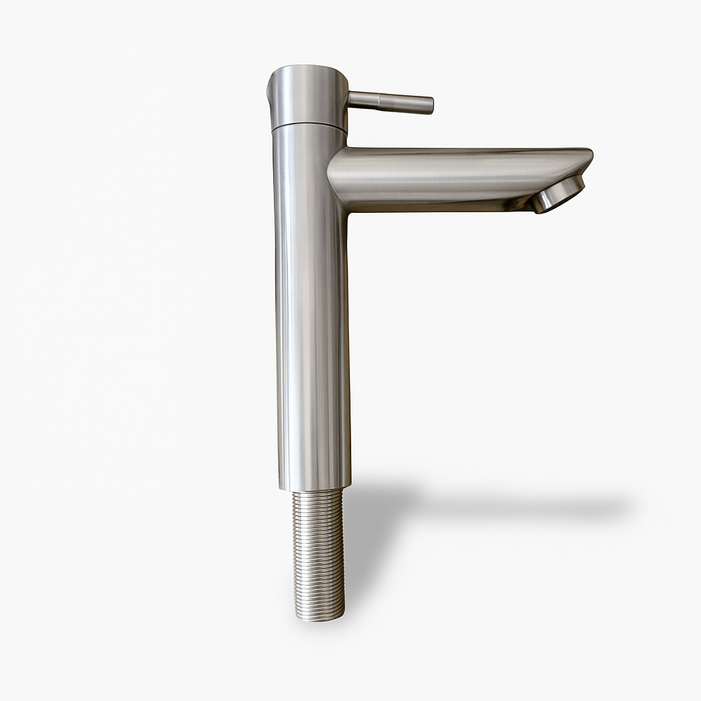 Robinet de lavabo inox brossé – Monotrou compact eau froide