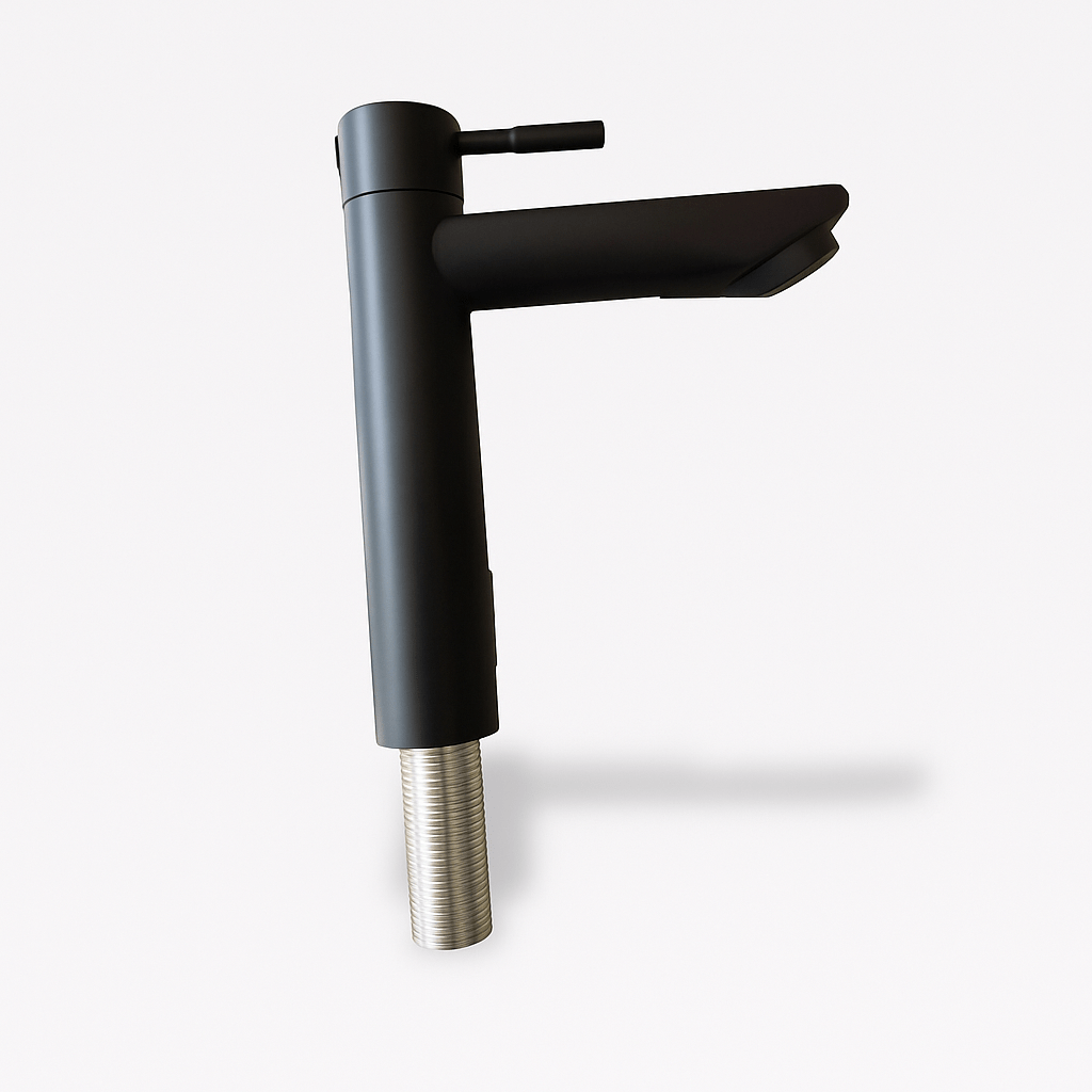 Robinet de lavabo inox brossé – Monotrou compact eau froide