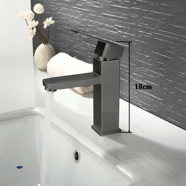 Robinet lavabo inox brossé DQOK – Monocommande élégante