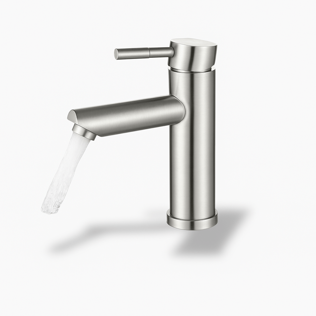 Robinet lavabo inox brossé DQOK – Monocommande élégante