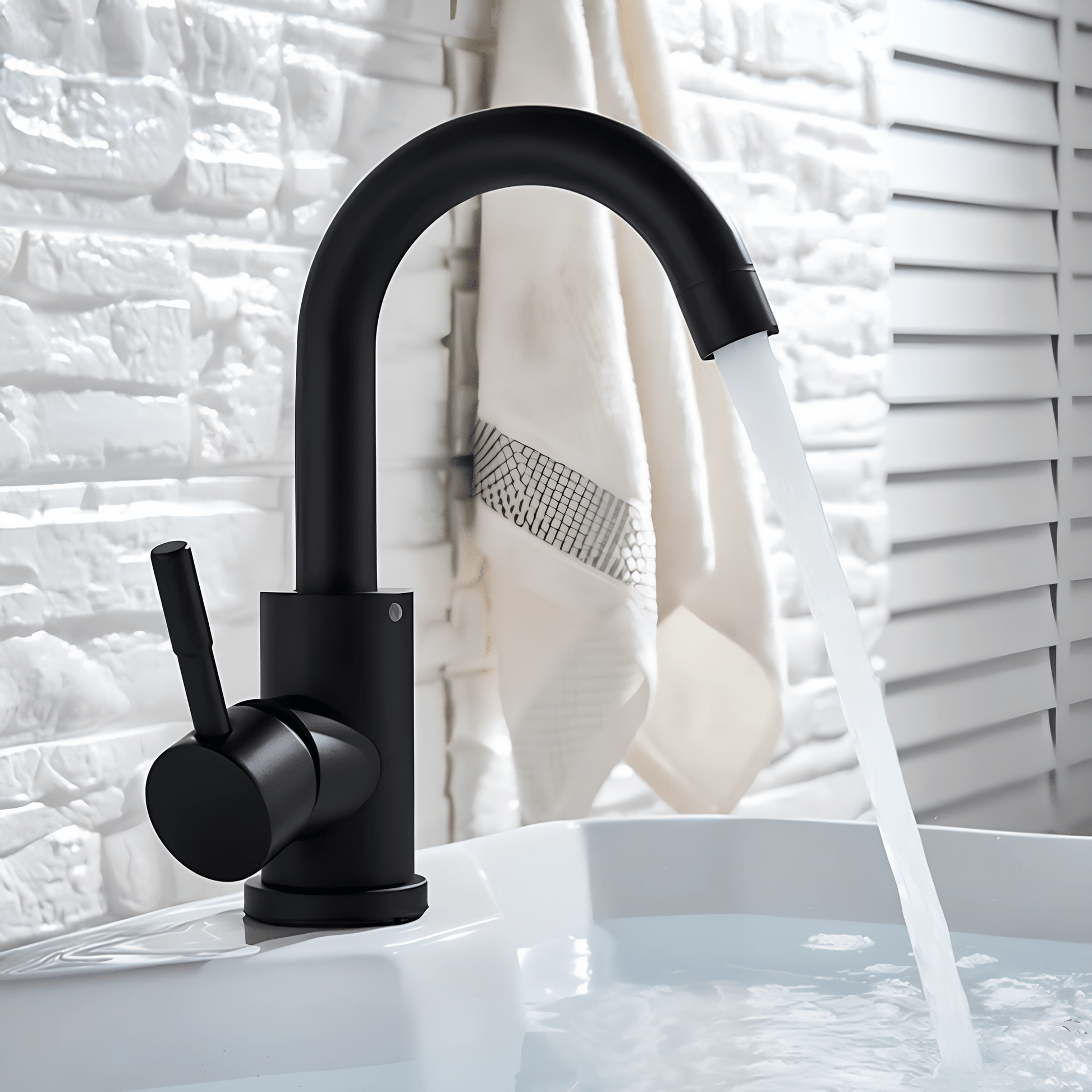Robinet lavabo noir – Mitigeur salle de bain inox noir mat