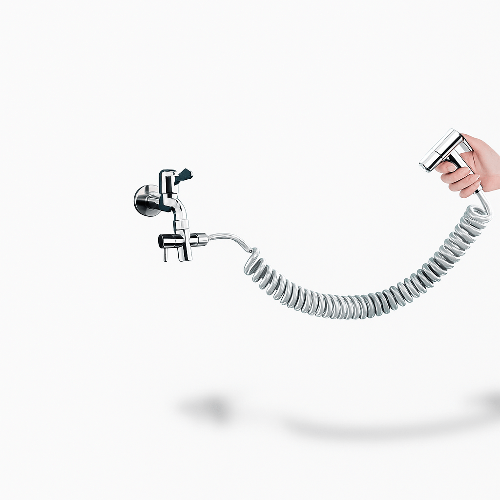 Robinet multifonction G1/2 inoxydable – Double sortie | PLAN/