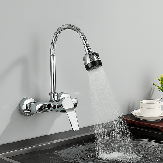 Robinet mural vintage en laiton – style rétro et durable