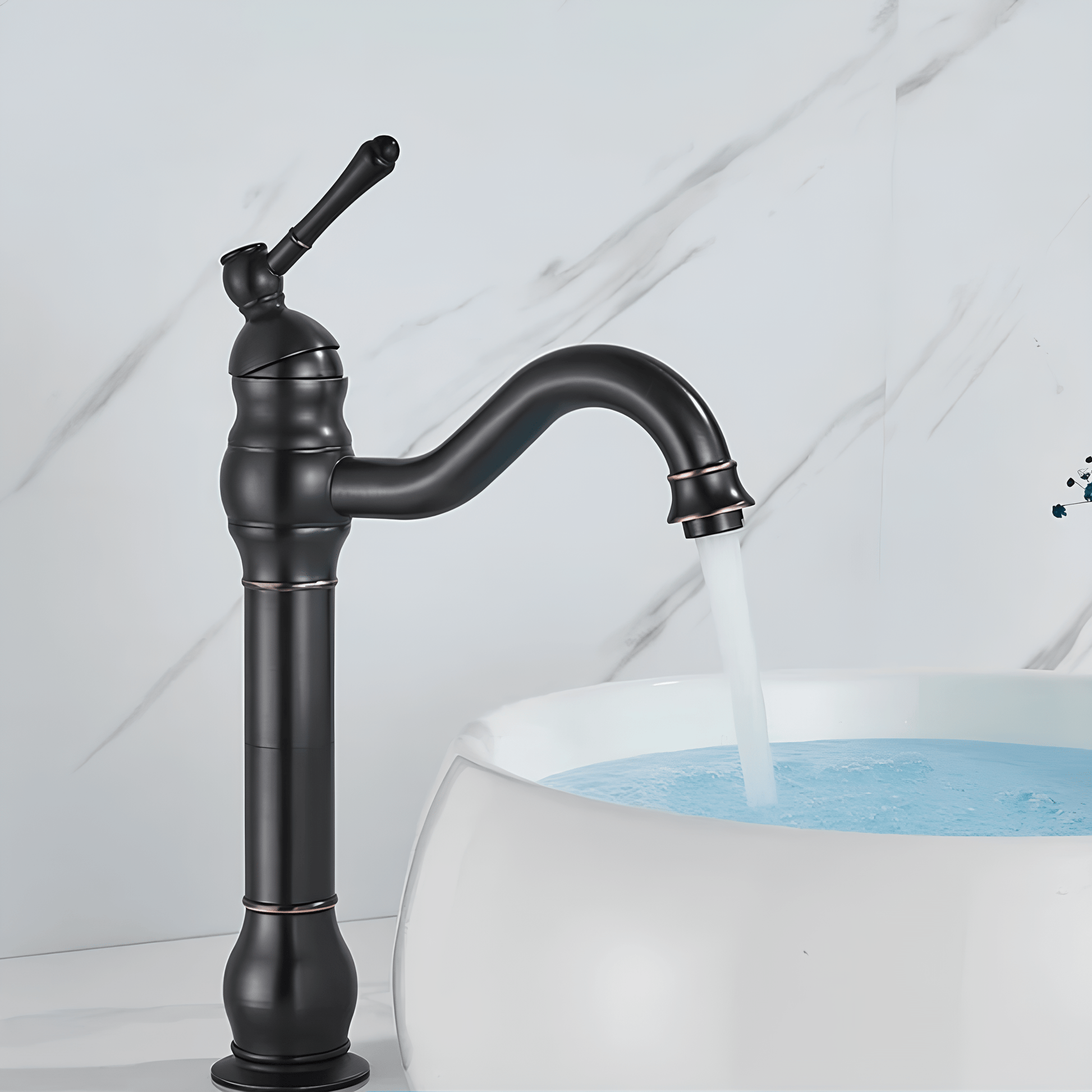 Robinet salle de bain rétro – Laiton antique à poignée unique