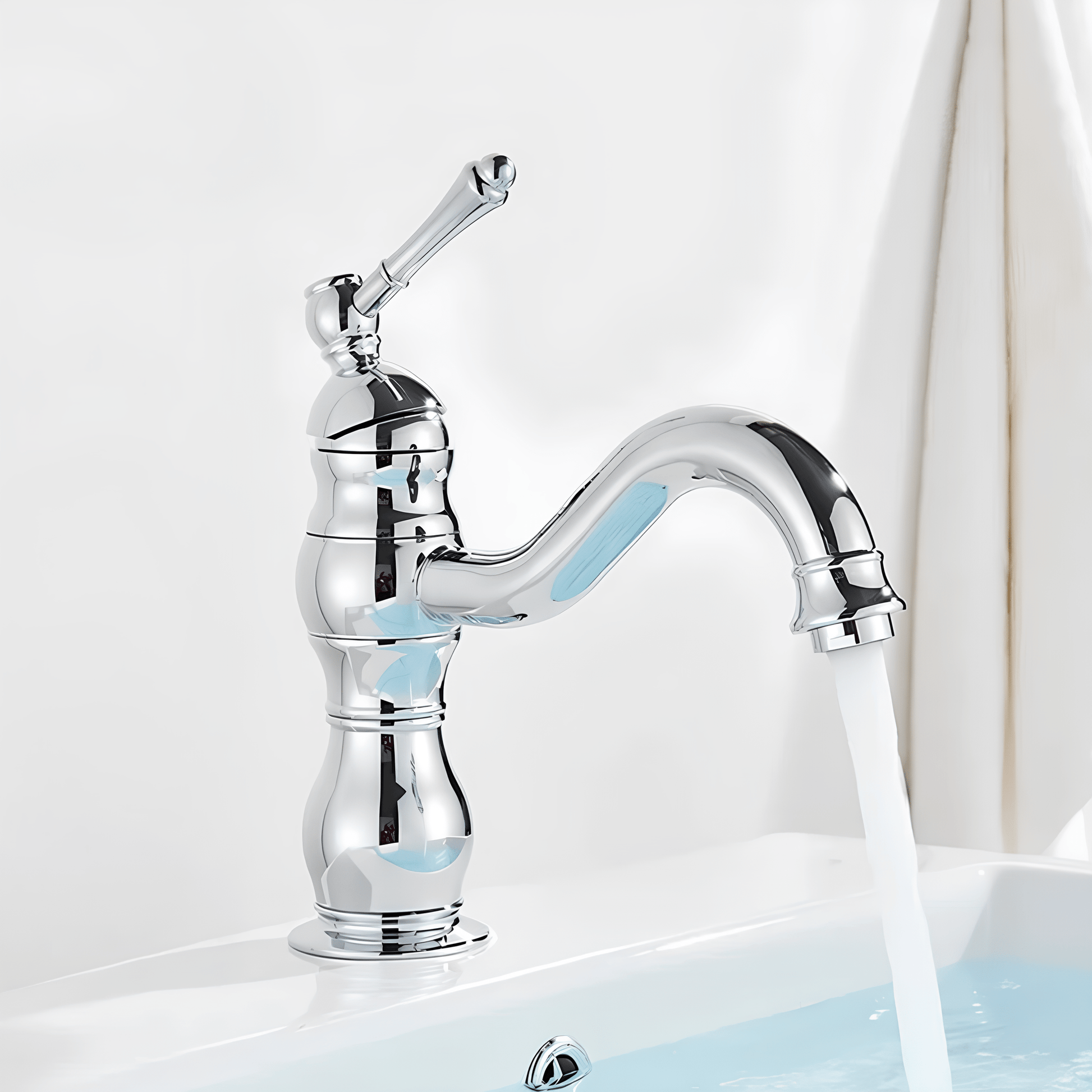 Robinet salle de bain rétro – Laiton antique à poignée unique